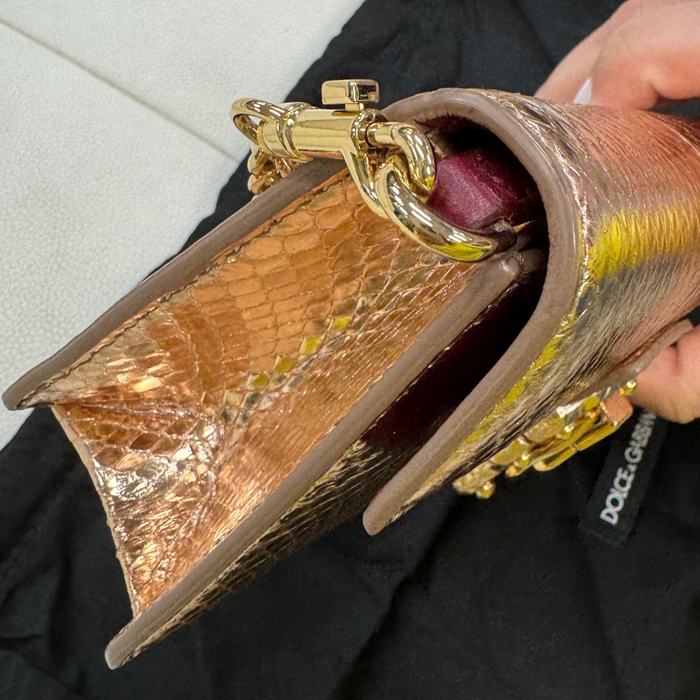 Dolce & Gabbana Rose Gold Python Mini Bag - Picture 7 of 14